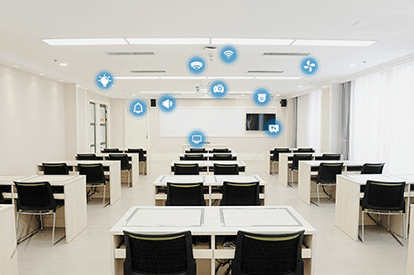 详情介绍 多媒体网络智能教室 具备智能投影设备,电脑教学设备,通过